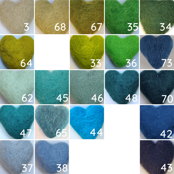 Felted wool balls - 1 cm